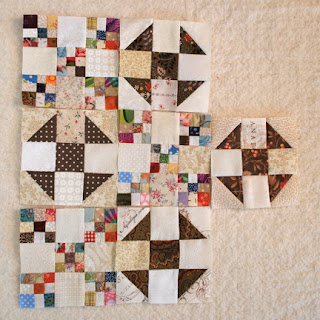 Omigosh nine patch and churn dash blocks: QuiltBee