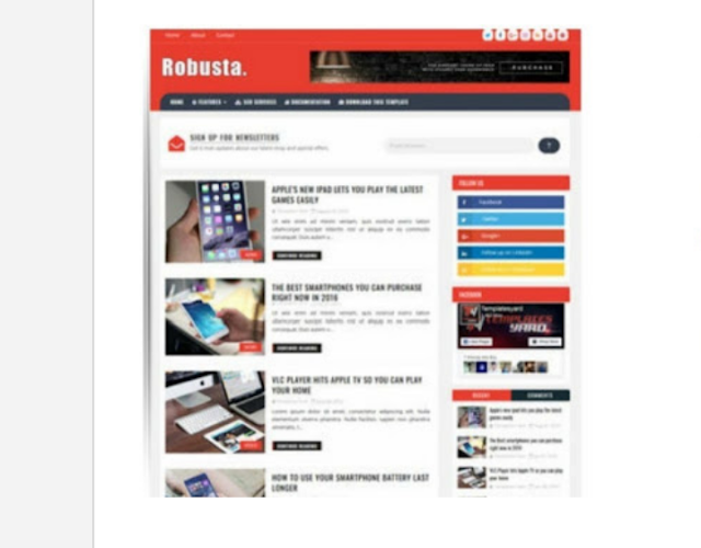 Robusta blogger template