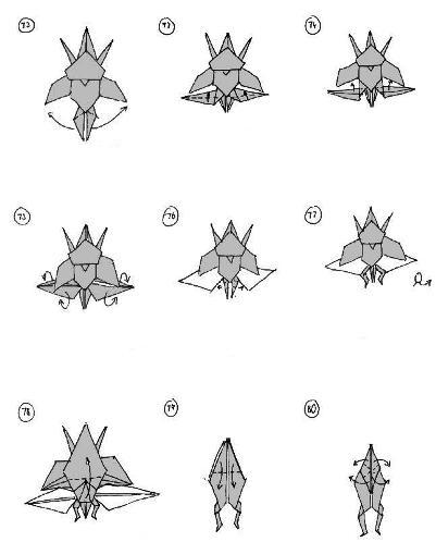 Origami Instructions Atlas Beetle 3D