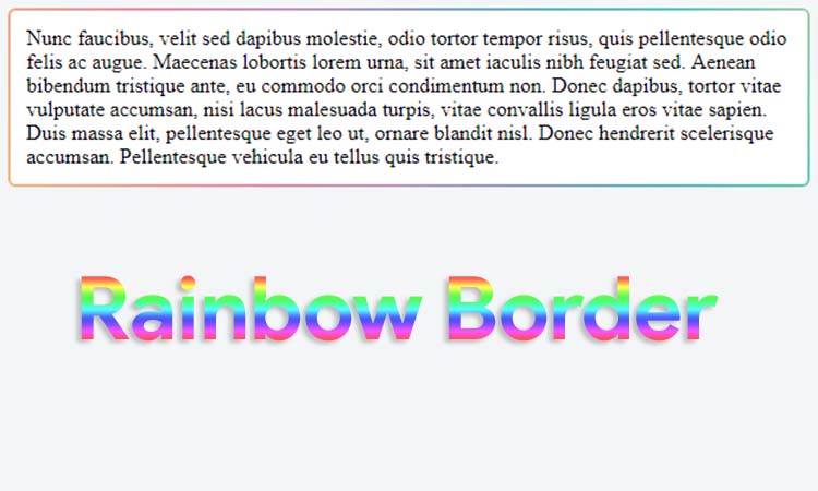 Membuat Efek Rainbow Border Dengan CSS