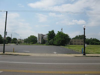 Parking lot West Third Street Wright Print Shop