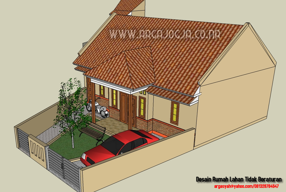  Desain Rumah Pada Lahan Yang Tidak Beraturan 