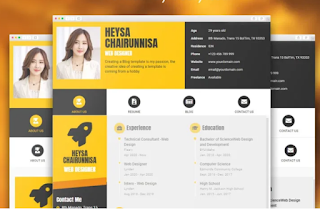 Free Download Goomsite ProfilevCard Responsive Blogger Template Premium Version