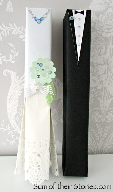 Bride and Groom gift wrap boxes