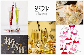 Spanish tradition New Year's Eve (12 lucky grapes, gold and red underwear) / 12 uvas de la suerte, oro en la copa de cava y ropa interior roja - Nochevieja 2014