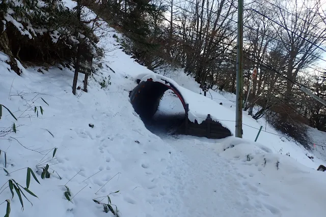 トンネルの積雪量