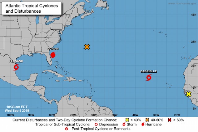 Se forma en el Atlántico la tormenta tropical Gabrielle
