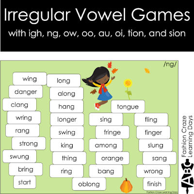Irregular Vowel Games - 11 games for literacy centers. A fun way to review these tricky sounds!