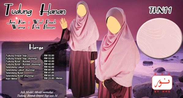 tudung bidang 60 hanan