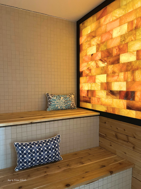 Avani Spa's salt room invites a tranquil space for detoxifying.