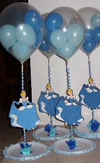 Cinderella centerpieces, children parties decoration