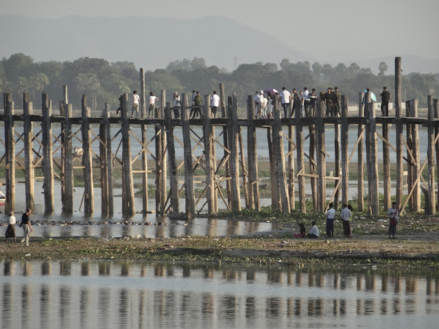 U Bein Bridge Amarapura Mandalay Myanmar Burma