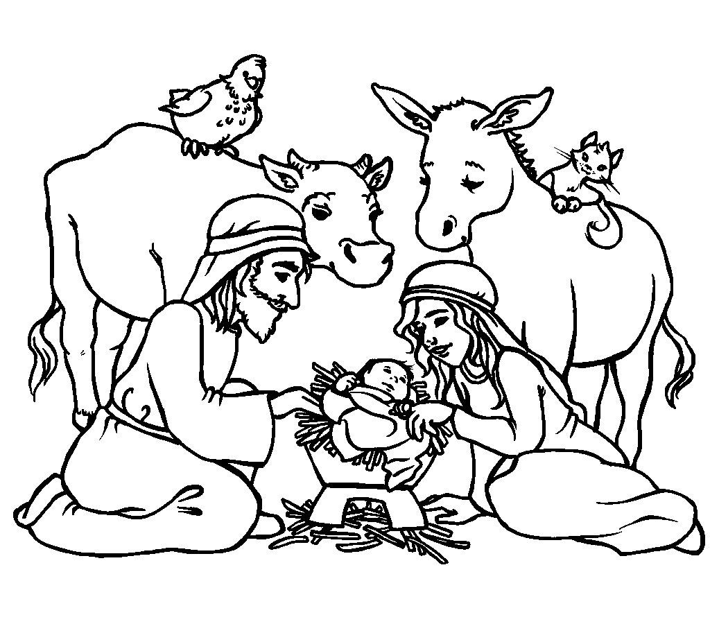 Christian Christmas Coloring Pages - Learny Kids