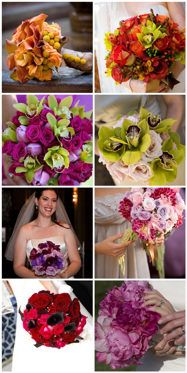 I love color when it comes to wedding flowers