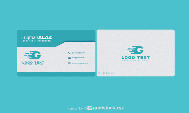 Free Download PSD Cards Businness Simple Dark Blue and White.