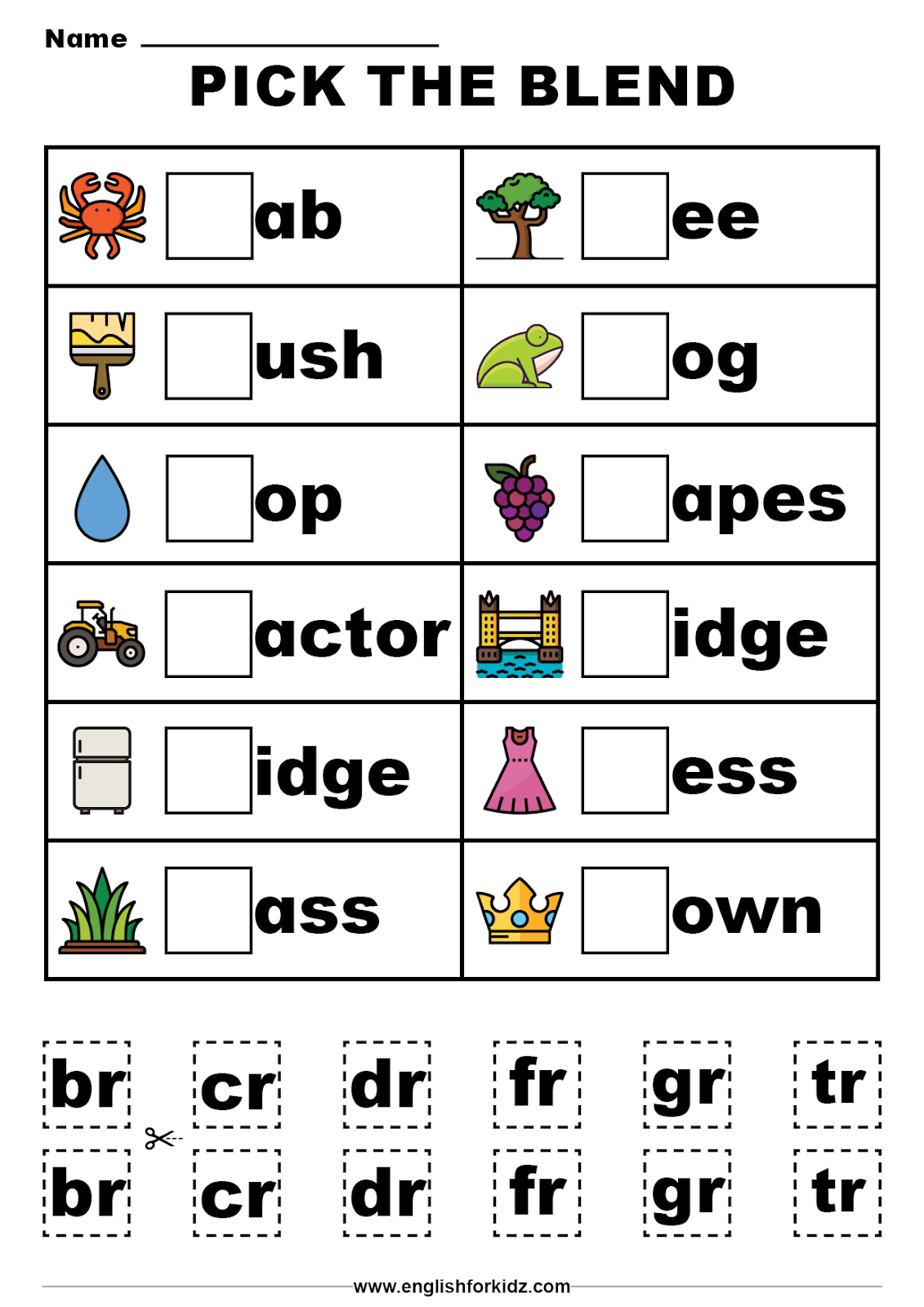 Grade 1 Bl Blends Worksheets : Consonants Beginning Blends Blends