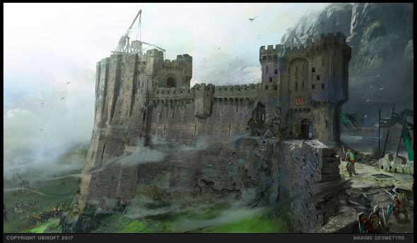 Maxime Desmettre artstation arte ilustrações fantasia castelos medievais sombrio