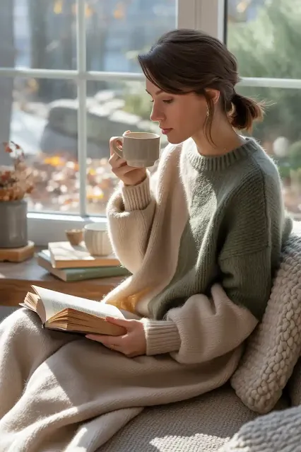 A Chunky Knit Sweater (