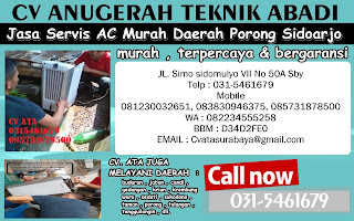 Jasa Servis AC Murah Daerah Porong Sidoarjo 