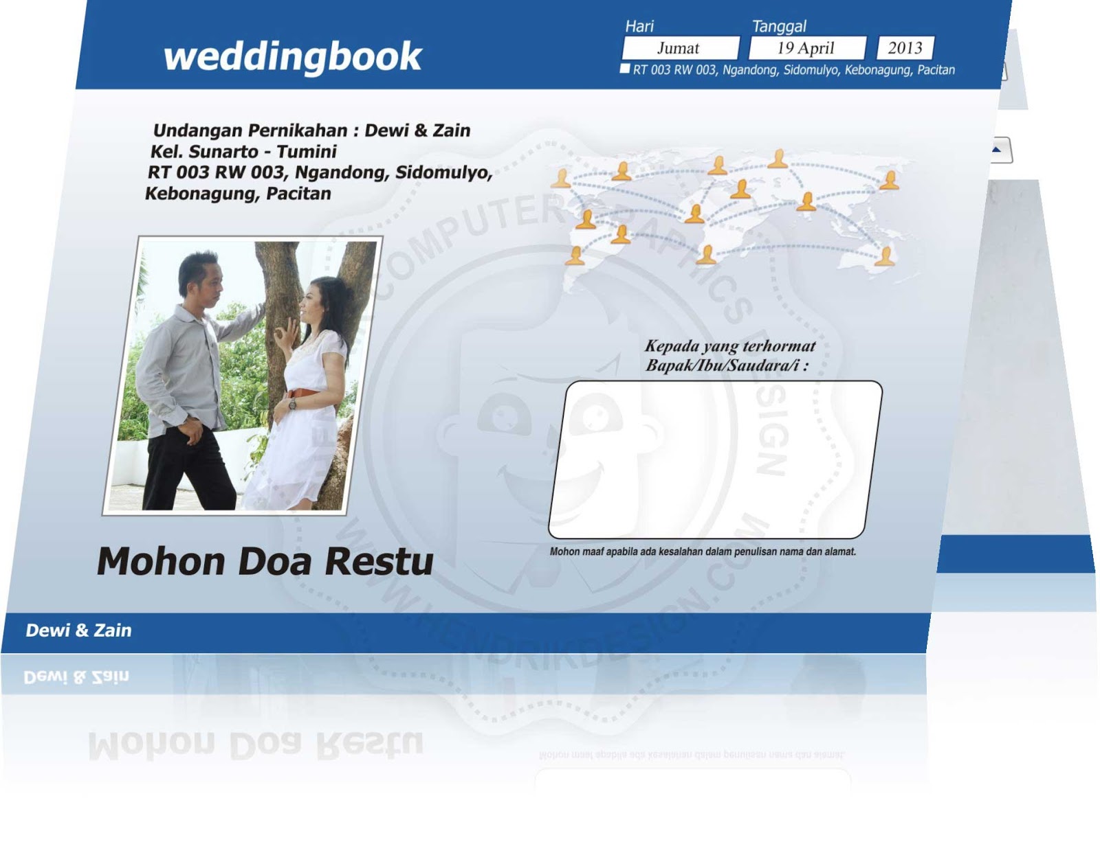 Contoh Undangan Pernikahan Model Facebook Hcgd 09 