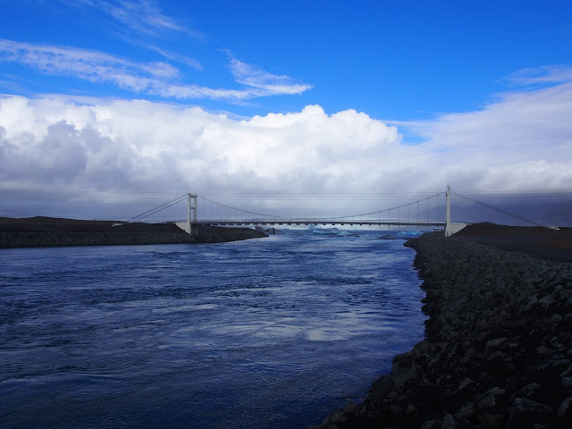 青い川と橋