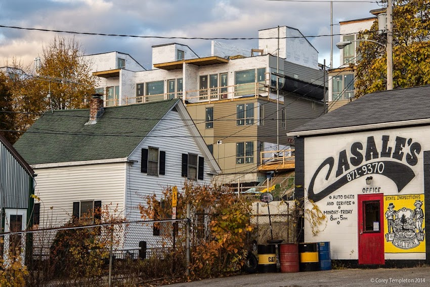 Portland, Maine November 2014 Photo by Corey Templeton construction of Munjoy Heights townhomes on Munjoy Hill 