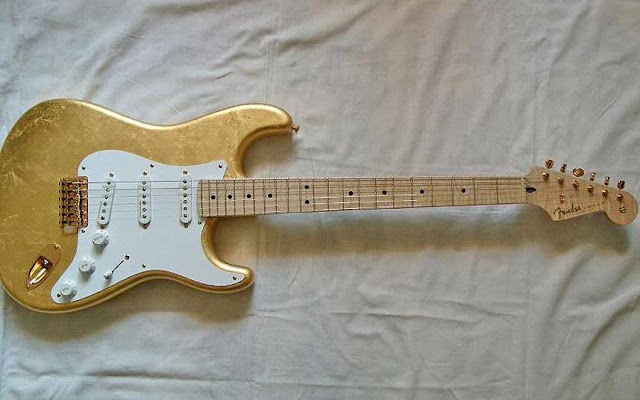 Guitarra Eric Clapton’s Gold ouro Leaf Stratocaster 9