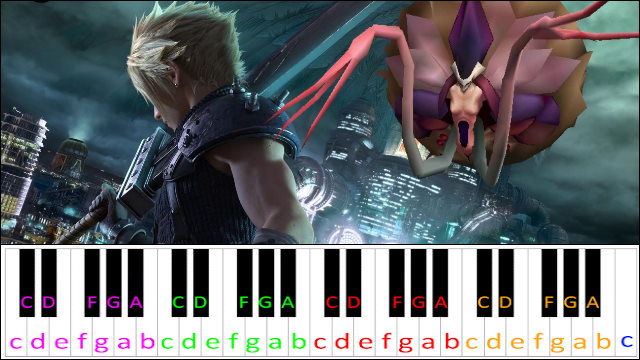 Jenova Absolute by Nobuo Uematsu (Final Fantasy VII) Piano / Keyboard Easy Letter Notes for Beginners