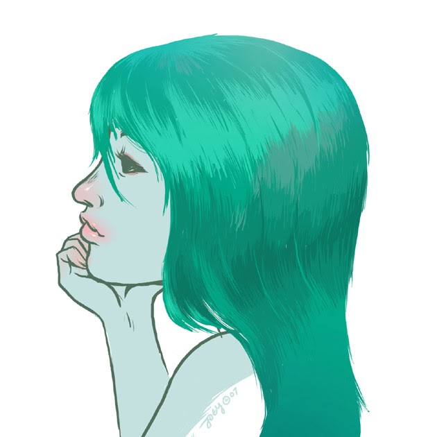 Doodle Fitclub: Girl with green hair