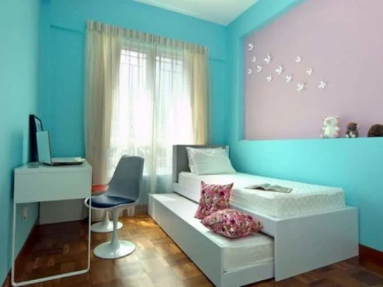 model rumah minimalis biru tosca