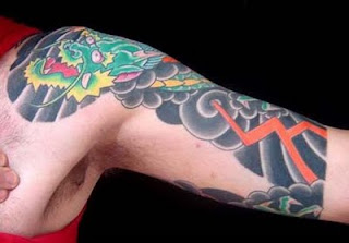dragon tattoo art in shoulder