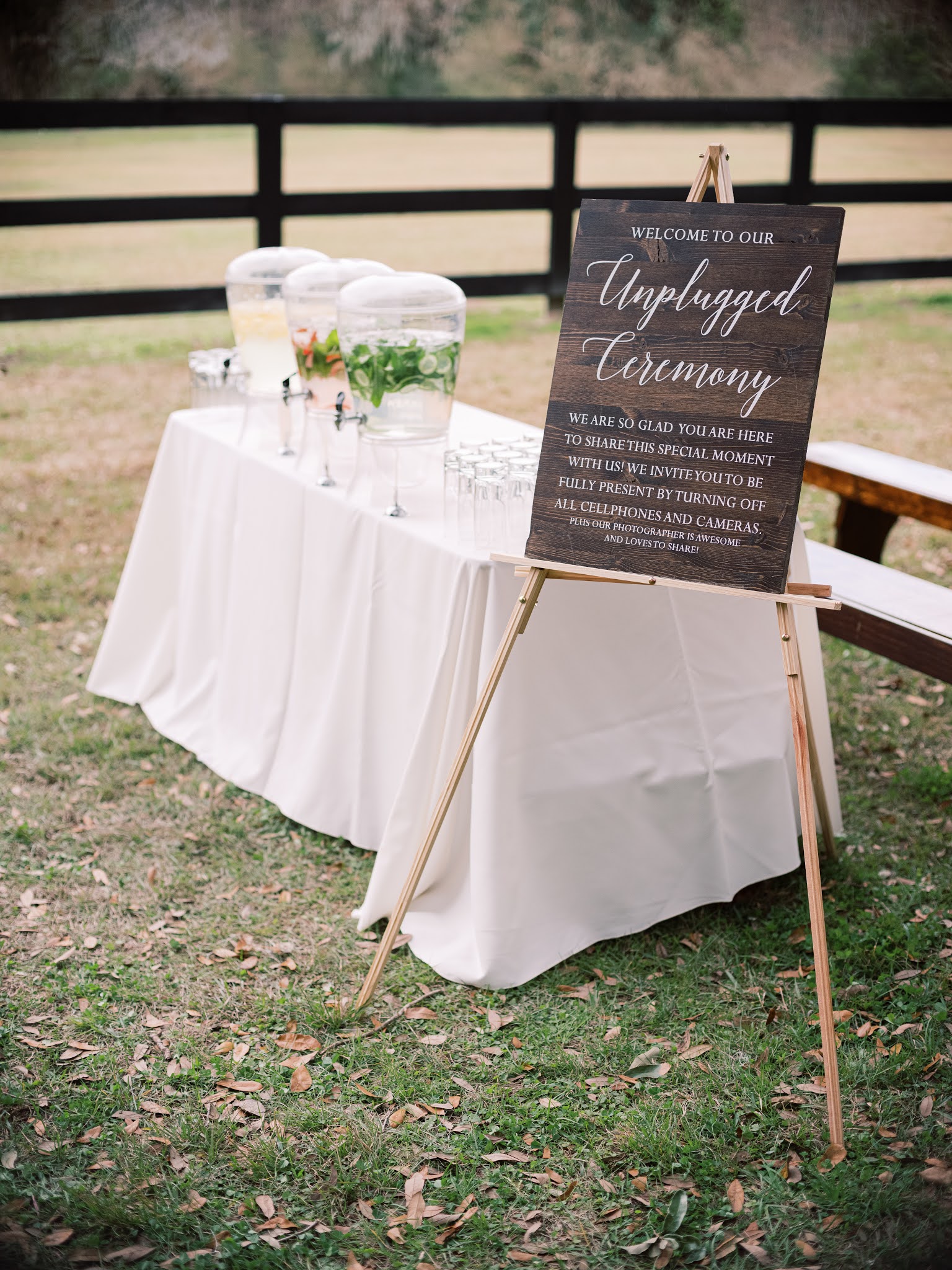 Unplugged Ceremony Wedding Sign - Chasing Cinderella