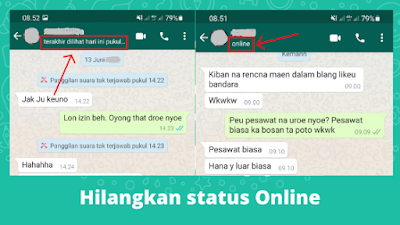 Cara Menghilangkan Status Online Di WhatsApp Terbaru