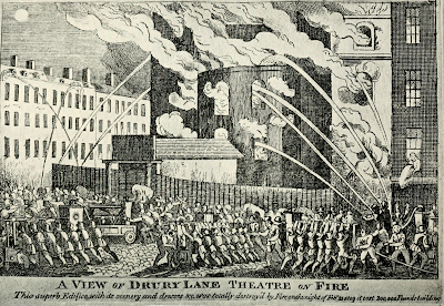 Drury lane Theatre on fire from Shakspere to Sheridan - a book about   the theatre of yesterday and today by A Thaler (1922)