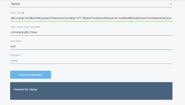 Liferay 7 DXP Database Configuration on Startup