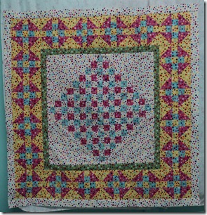 Going Dotty Medellion Friendship quilt.