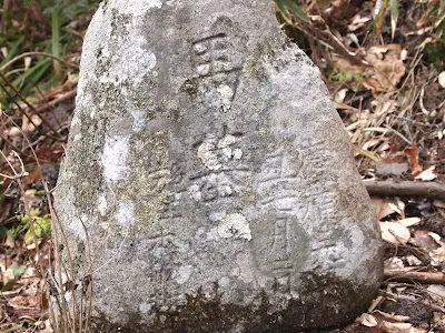 日野郡日南町の牛馬供養塔 湯河 中湯谷の墓石「馬墓」