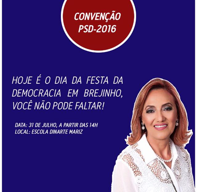 PSD da cidade de Brejinho realiza hoje sua convenção