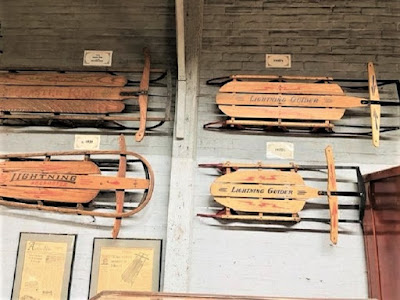 Vintage Lightning Glider Sleds at Old Sled Works in Duncannon