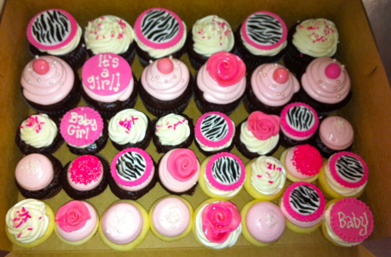 Zebra Print Baby Shower Cakes