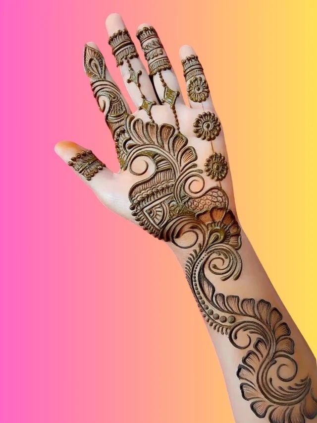 Left Hand Mehndi Design Front (7)