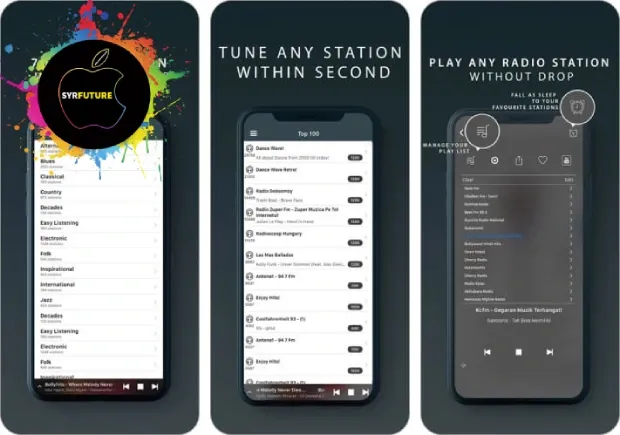راديو موالف شاشة iPhone و iPad app