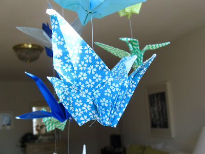 diy paper crane mobile origami
