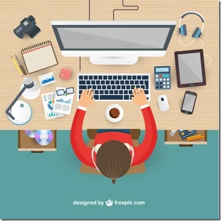 workplace-in-top-view_23-2147510810