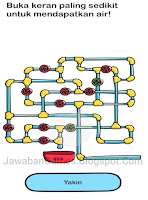 Kunci Jawaban Brain Out Level 130: Buka Keran Paling Sedikit Untuk Mendapatkan Air!