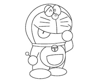 Sketsa Gambar Mewarnai Doraemon 201608
