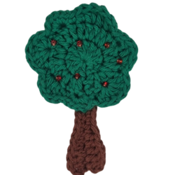Aplique árbol a crochet