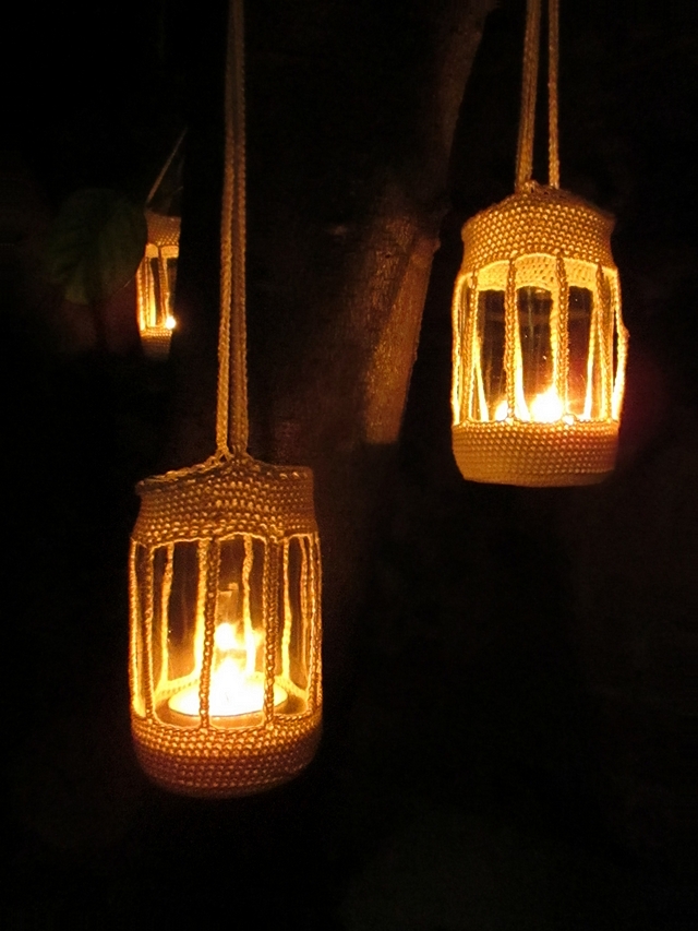 DIY : gehaakte sfeerlichtjes voor in de tuin versie 1 /crocheted garden candle lights version 1