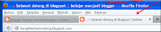 cara membuat teks berjalan di menu bar