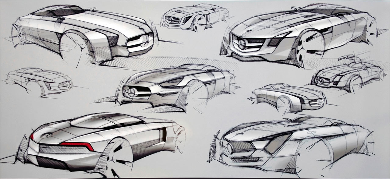 Mercedes Sls Blackbird. SLS AMG concept sketches